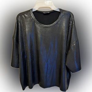 Shein Drop Shoulder Crocodile Tee-Size 1X